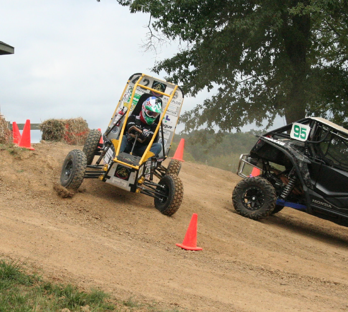 baja car on dirt track